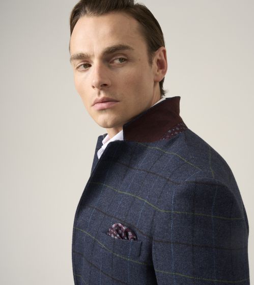 Skopes Ryedale Navy Check Jacket