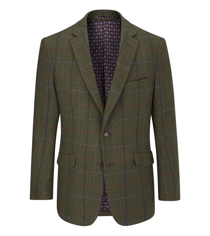 Skopes Horden Tailored Fit Lovat Green Country Check Jacket