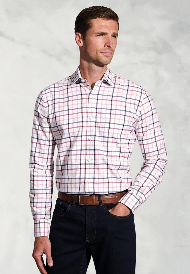 Brook Taverner Tattersall Check Long Sleeve Ecru
