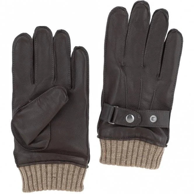 Ashwood Leather Gloves Brown Fleeced Lined