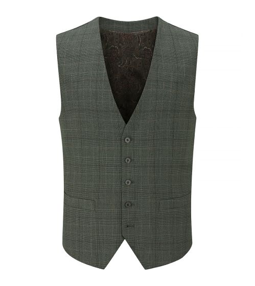 Skopes Wesley Green Single Breasted Waistcoat