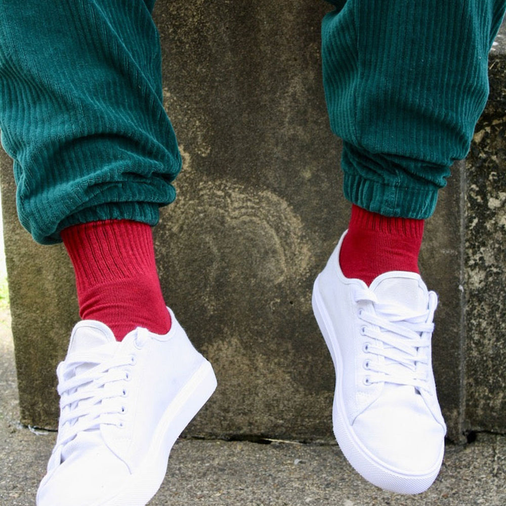 Swole Panda Red Football Bamboo Socks
