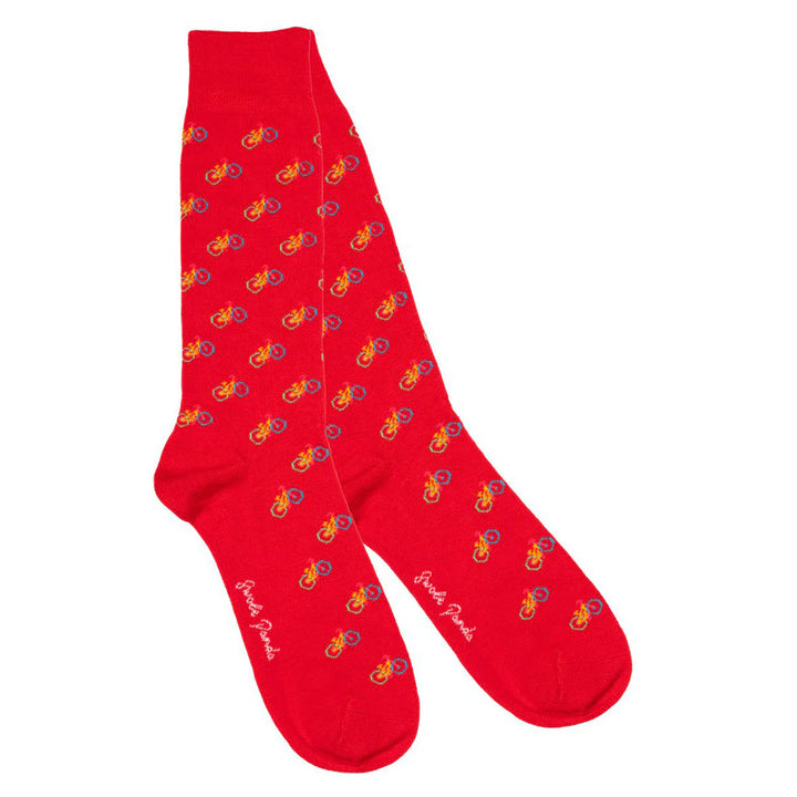 Swole Panda Red Bicycles Bamboo Socks