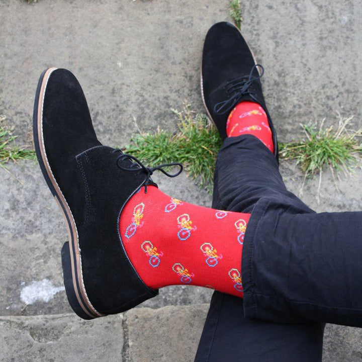 Swole Panda Red Bicycles Bamboo Socks