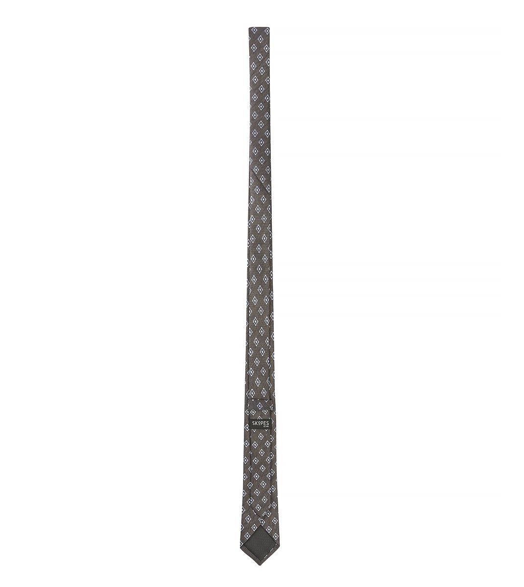 Skopes Chocolate Tie with Geometric Design
