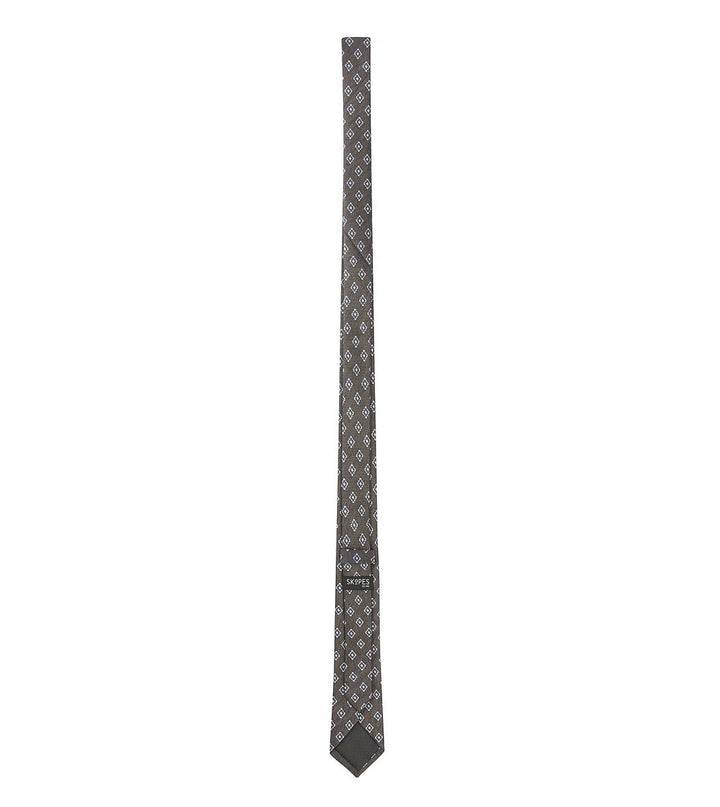 Skopes Chocolate Tie with Geometric Design