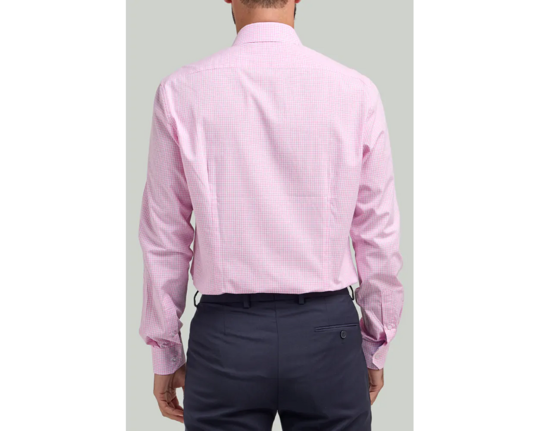 Double Two Pink Gingham Long Sleeve