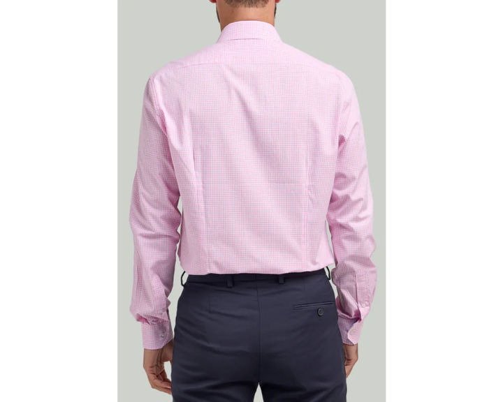 Double Two Pink Gingham Long Sleeve