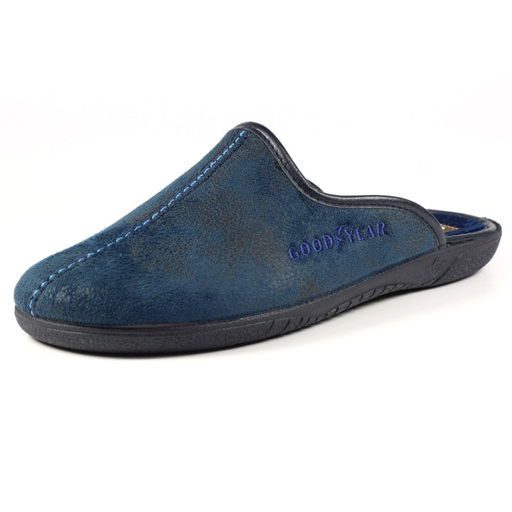 LazyDogz Tees II Mens Slippers Blue