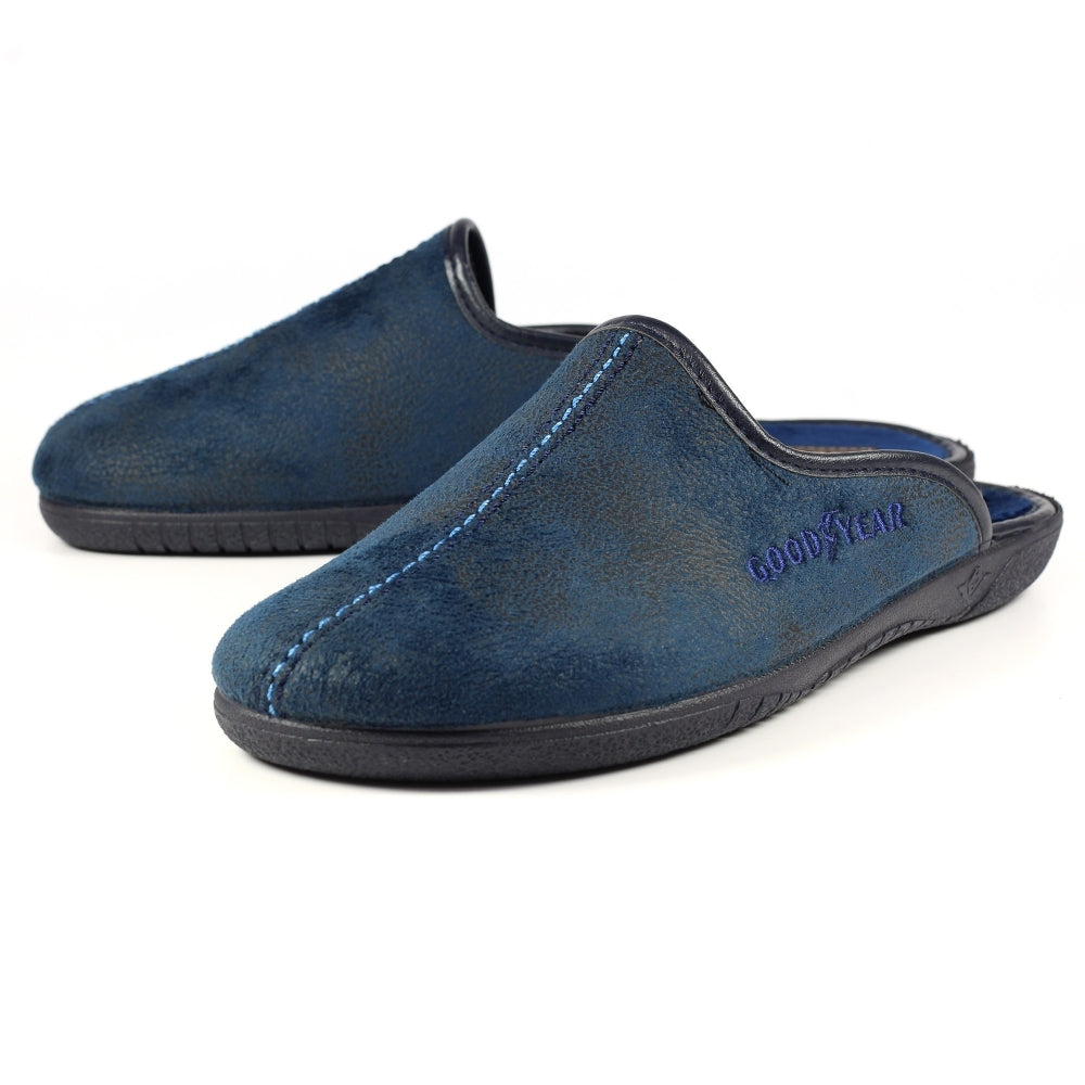 LazyDogz Tees II Mens Slippers Blue