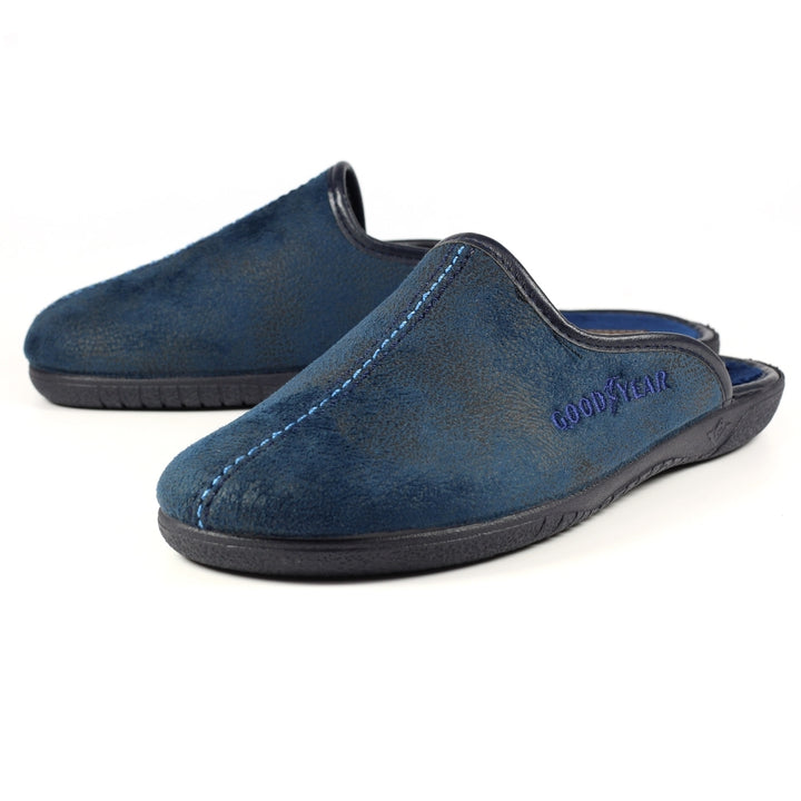 LazyDogz Tees II Mens Slippers Blue