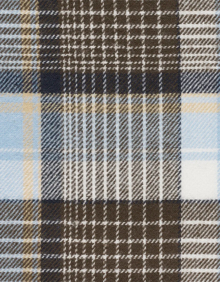 Bugatti Casual Long Sleeve Brown Blue Check