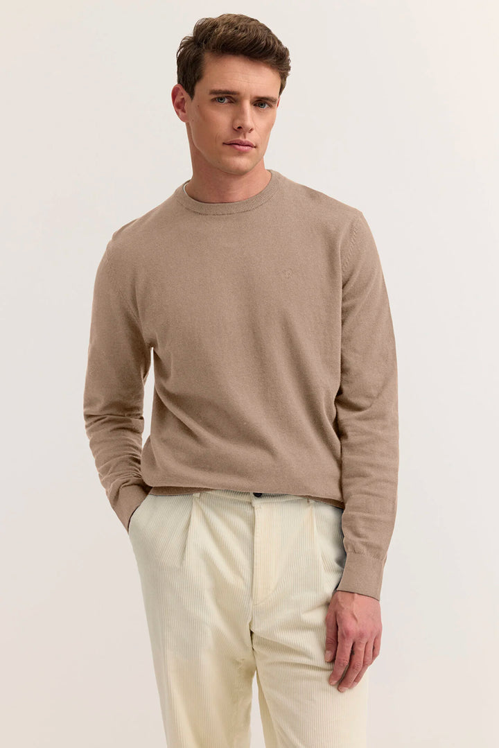 Bugatti Crew Neck Jumper- Taupe