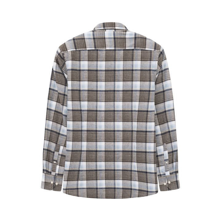 Bugatti Casual Long Sleeve Brown Blue Check
