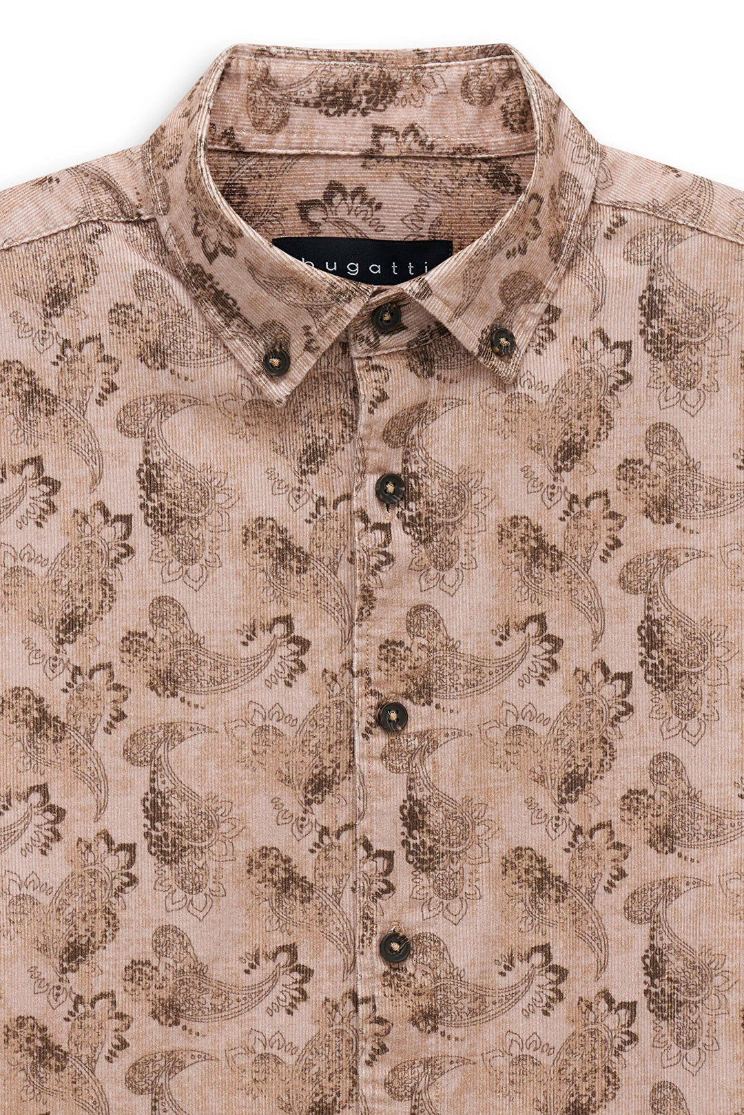 Bugatti Casual Long Sleeve Beige Patterned Shirt
