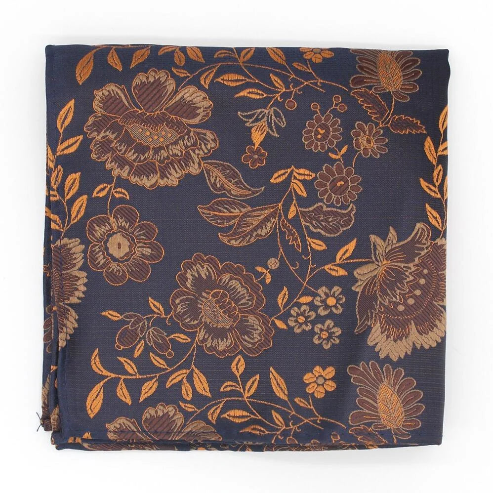 Pocket Square -copper/navy