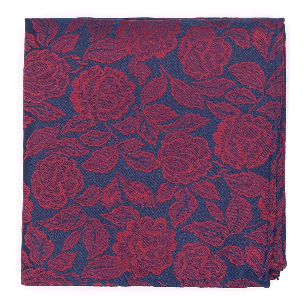 Pocket Square -rose wine on navy