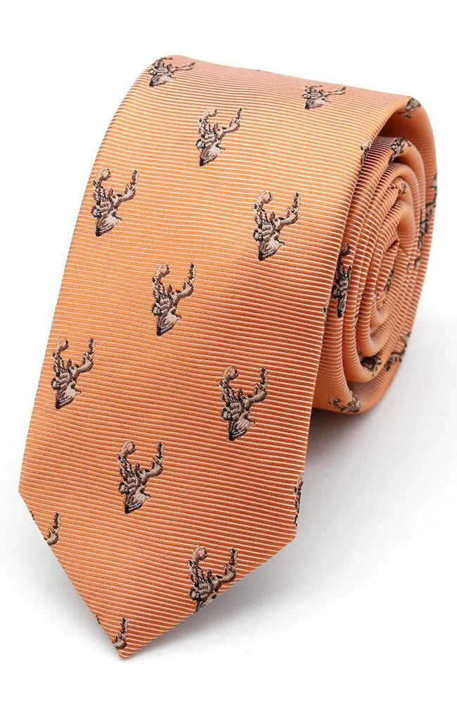 Stags Head Tie Warm Spice
